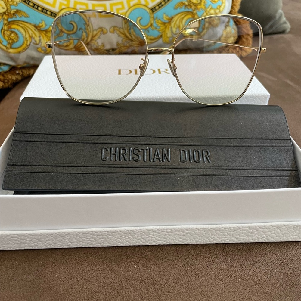 New Christian Dior sunglasses basically clear with slight tent